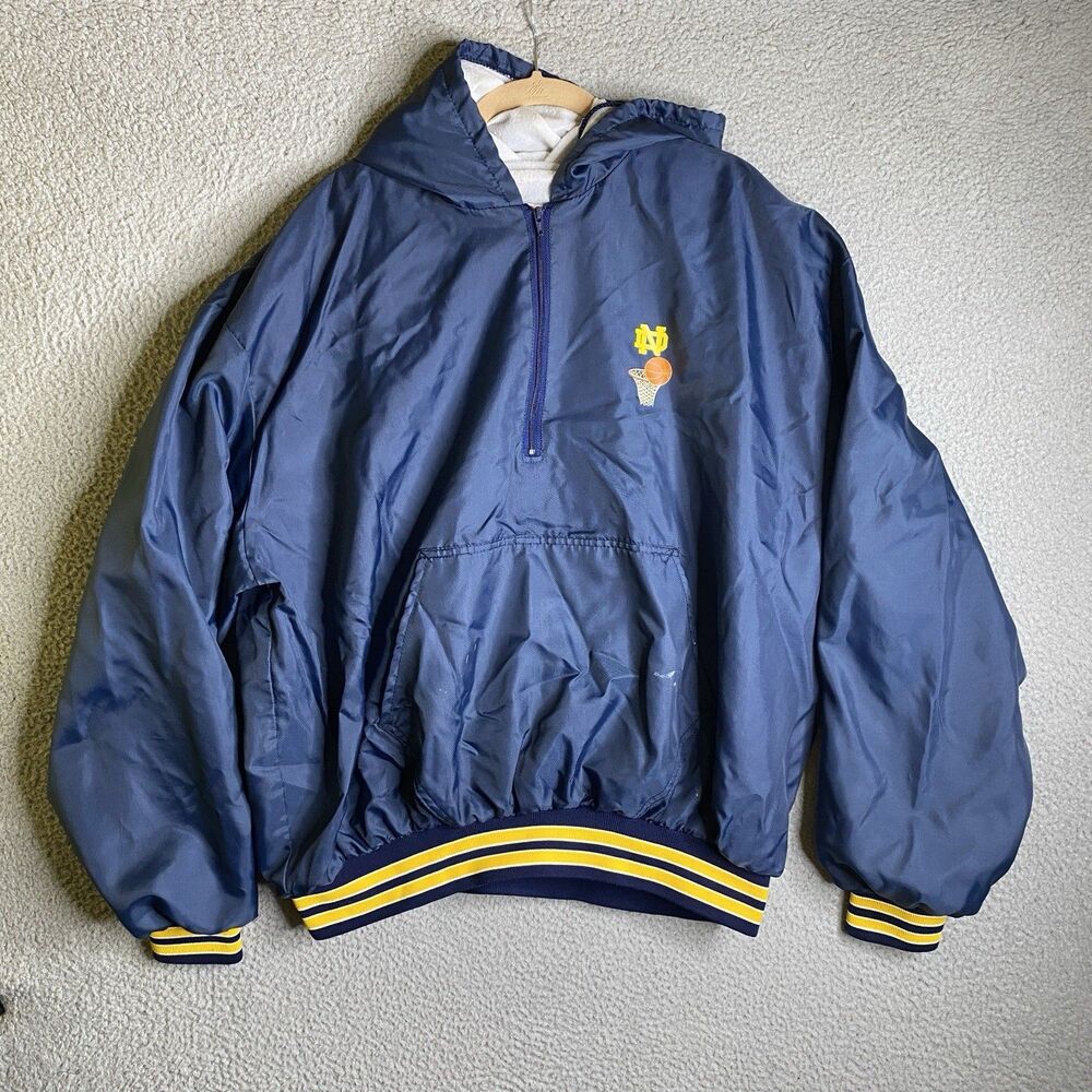 Vintage Notre Dame Fighting Irish Birdie A Leslie Jacket Mens 2X 1/4 Zip NCAA